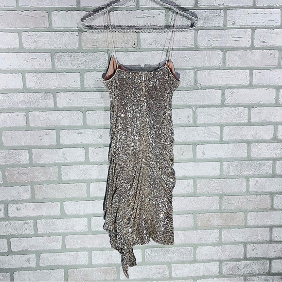 Likely Whitney Champagne Sequin Mini Dress Size 4 - Picture 6 of 10